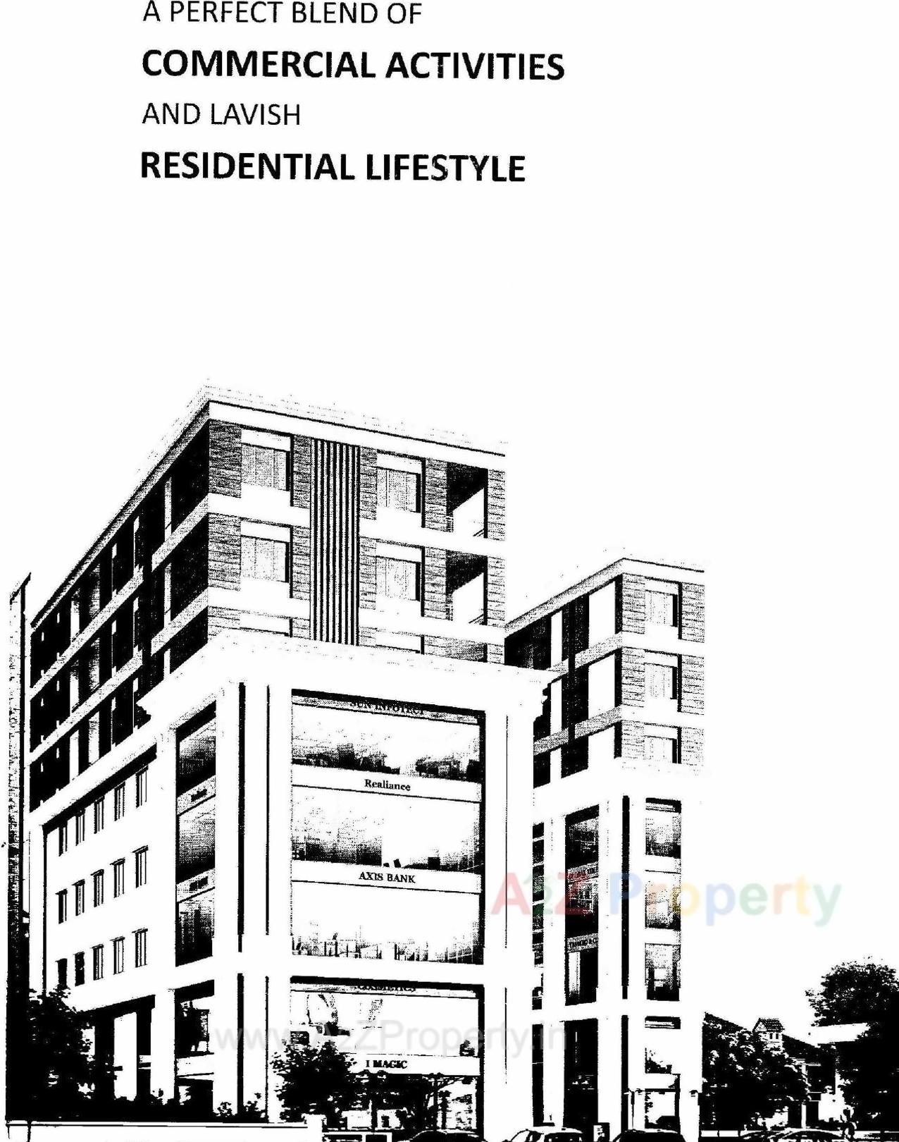 3D Elevation of real estate project Vishranti Heights located at Padra, Vadodara, Gujarat