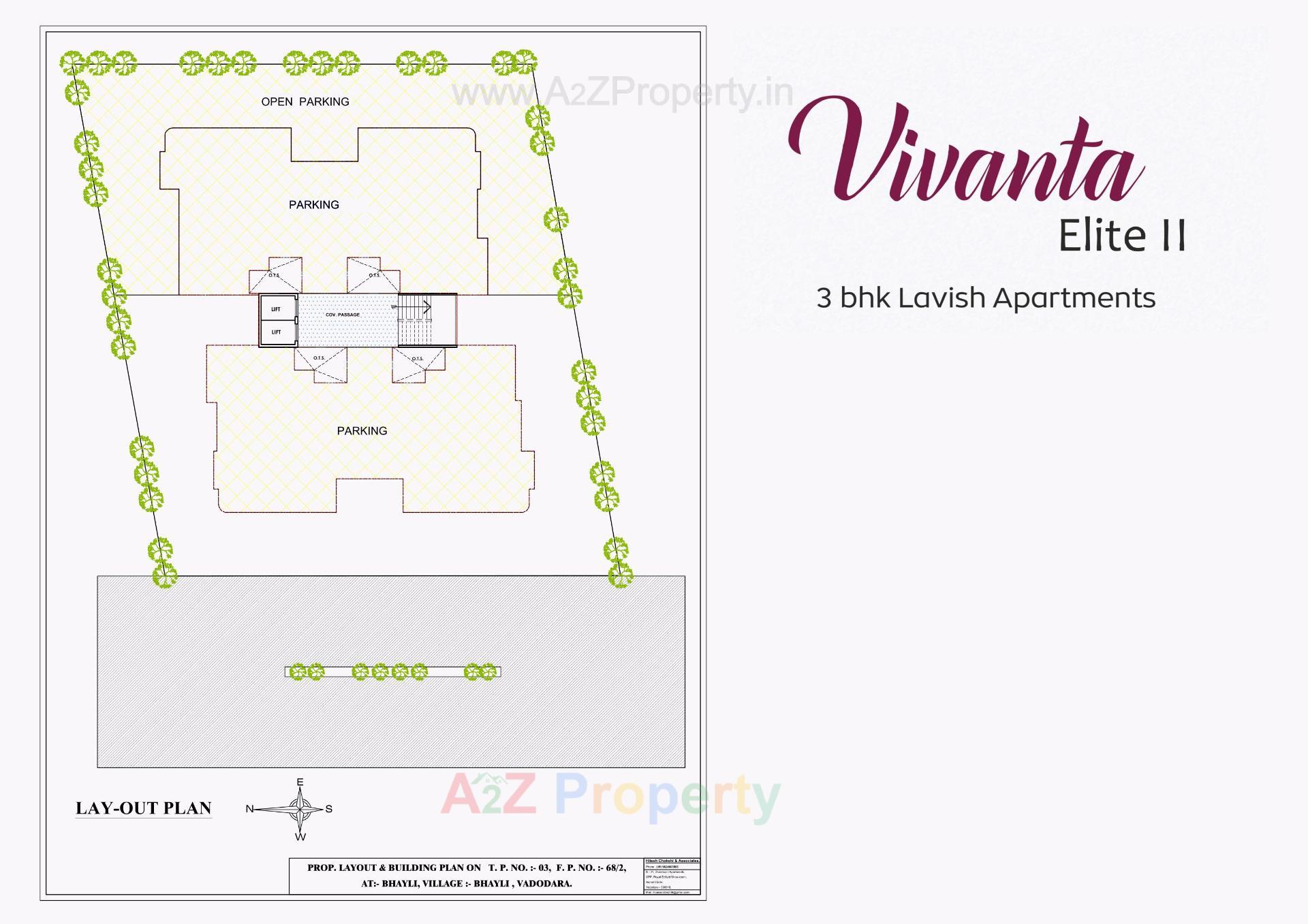 Layout of real estate project Vivanta Elite located at Vadodara, Vadodara, Gujarat