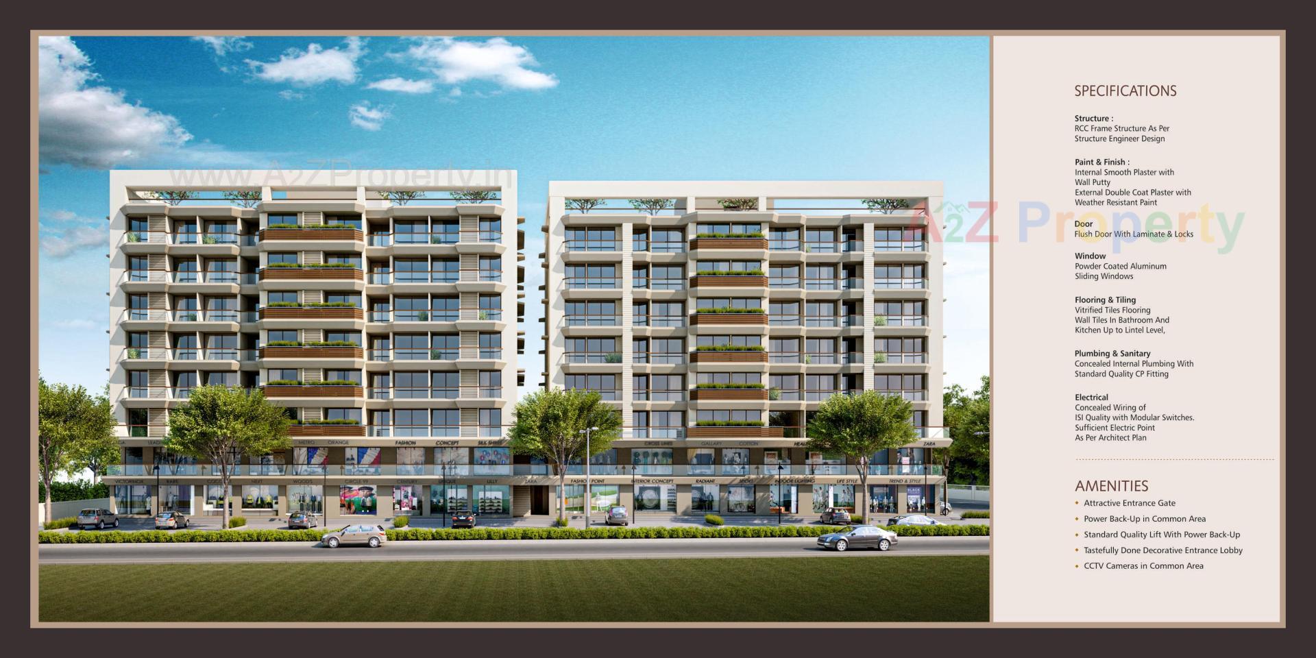 3D Elevation of real estate project Vivanta located at Vadodara, Vadodara, Gujarat