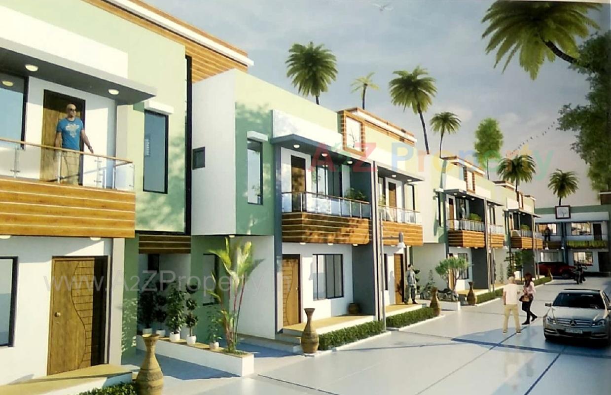 3D Elevation of real estate project Vraj 21 Bunglows located at Nimetha, Vadodara, Gujarat