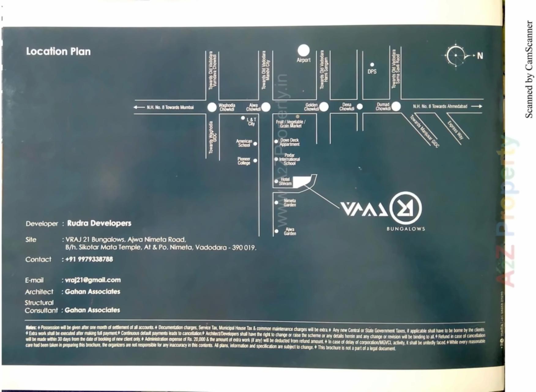  of real estate project Vraj 21 Bunglows located at Nimetha, Vadodara, Gujarat
