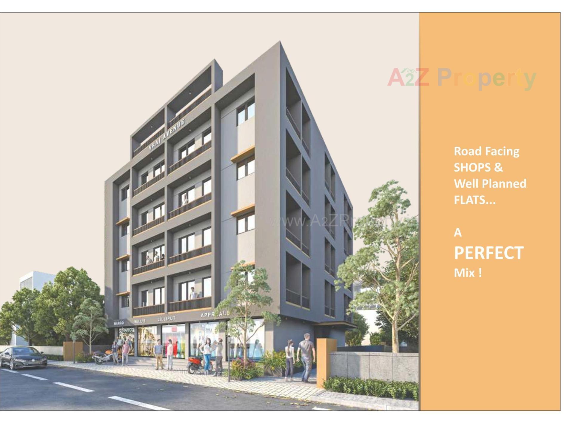 3D Elevation of real estate project Vraj Avenue located at Kasba, Vadodara, Gujarat