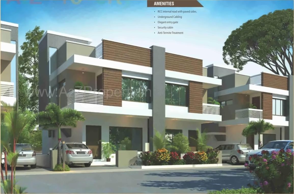 3D Elevation of real estate project Vraj Bhoomi Bungalows located at Danteshwar, Vadodara, Gujarat
