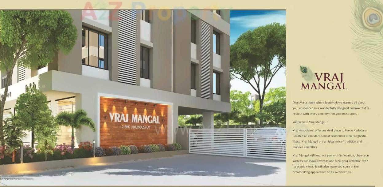 3D Elevation of real estate project Vraj Mangal located at Danteshwar, Vadodara, Gujarat