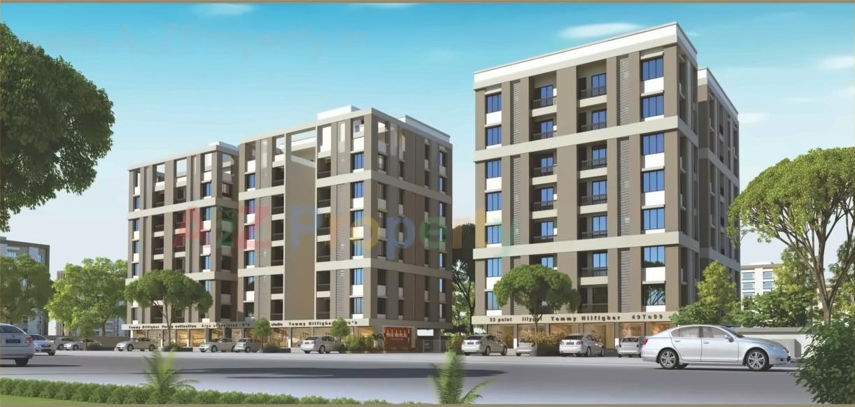 3D Elevation of real estate project Vraj Mangal located at Danteshwar, Vadodara, Gujarat