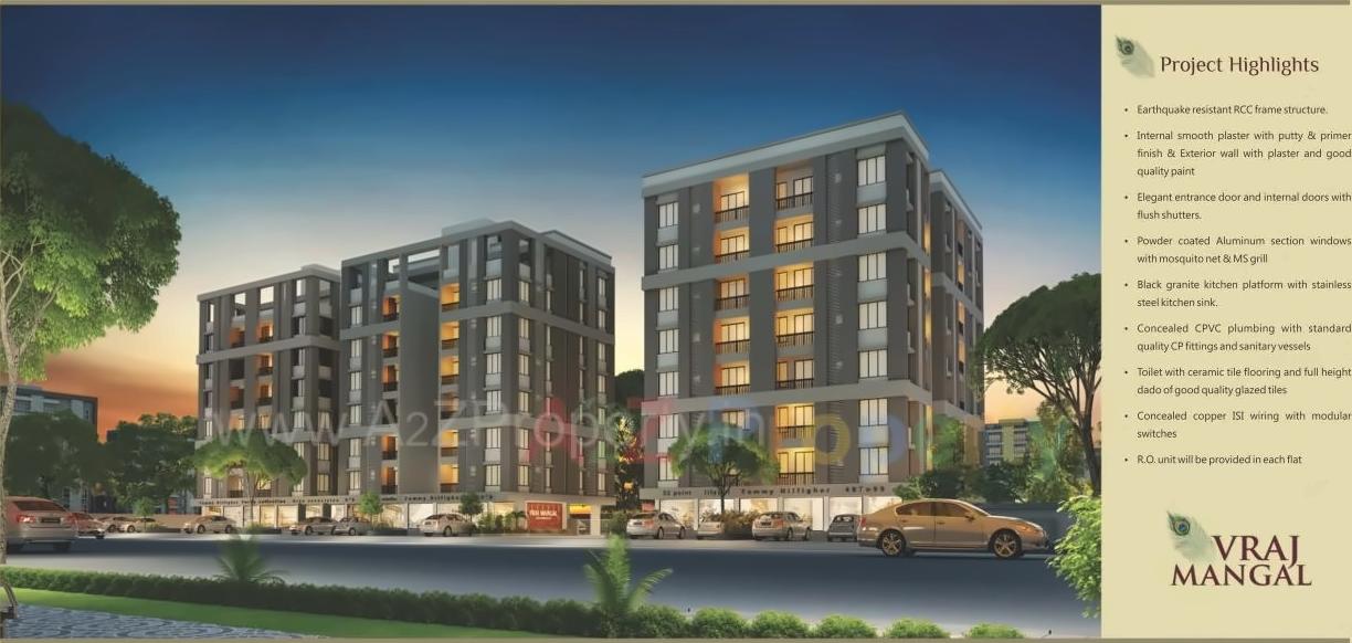 3D Elevation of real estate project Vraj Mangal located at Danteshwar, Vadodara, Gujarat