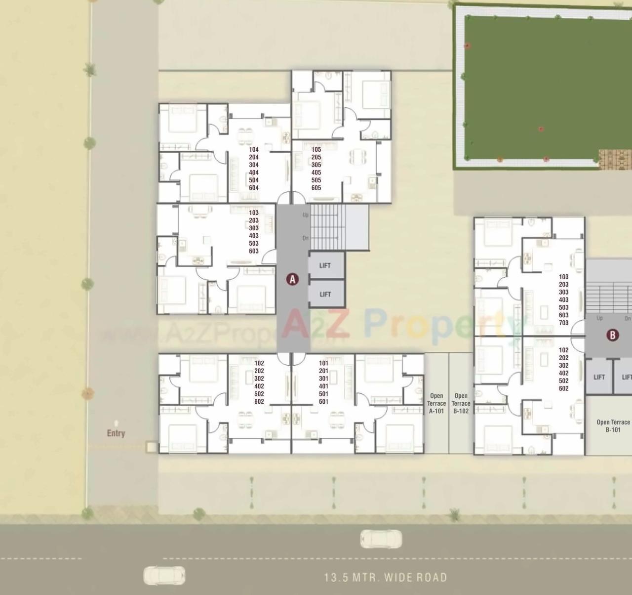 Layout of real estate project Vraj Mangal located at Danteshwar, Vadodara, Gujarat
