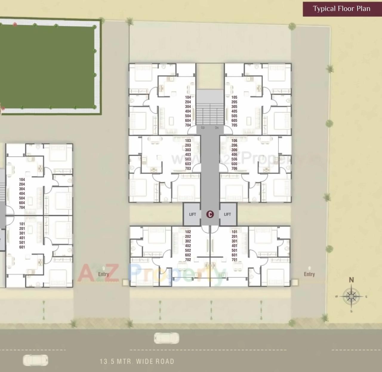 Layout of real estate project Vraj Mangal located at Danteshwar, Vadodara, Gujarat