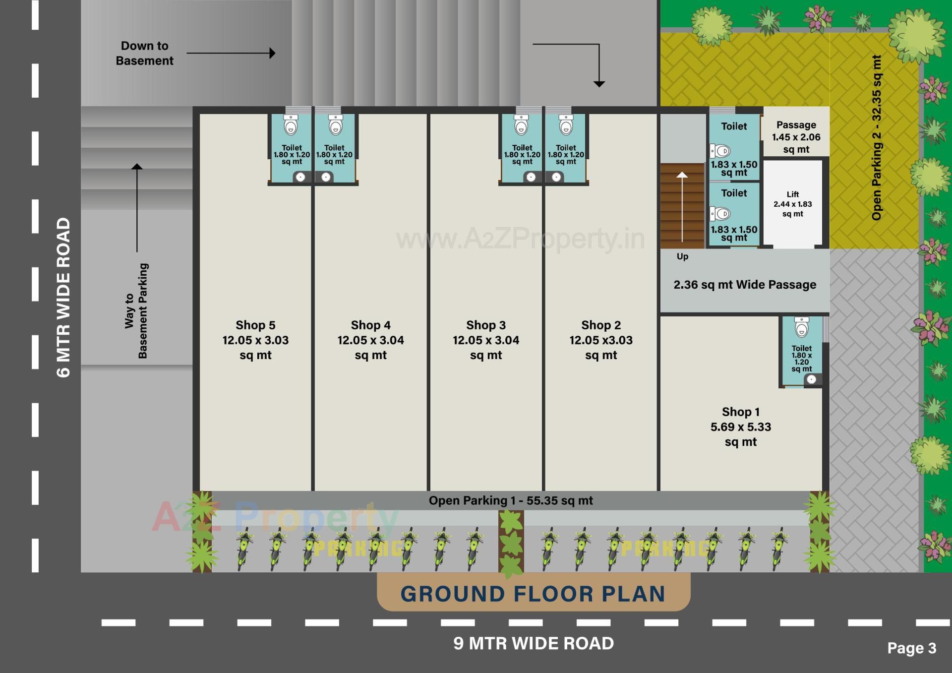 Layout of real estate project Vraj Platinum located at Kasba, Vadodara, Gujarat