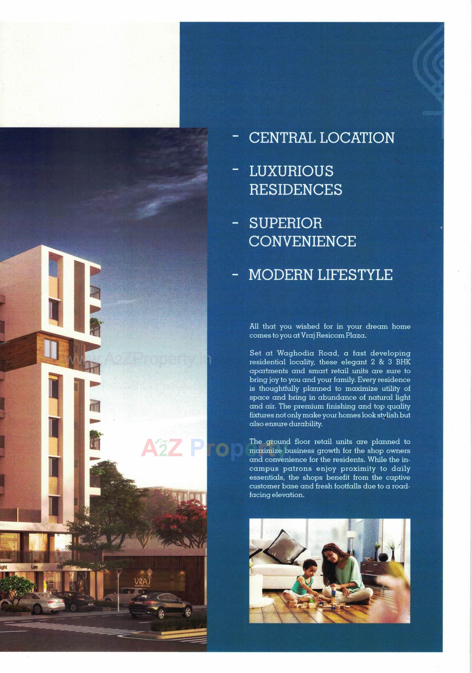 3D Elevation of real estate project Vraj Resicom Plaza located at Danteshwar, Vadodara, Gujarat