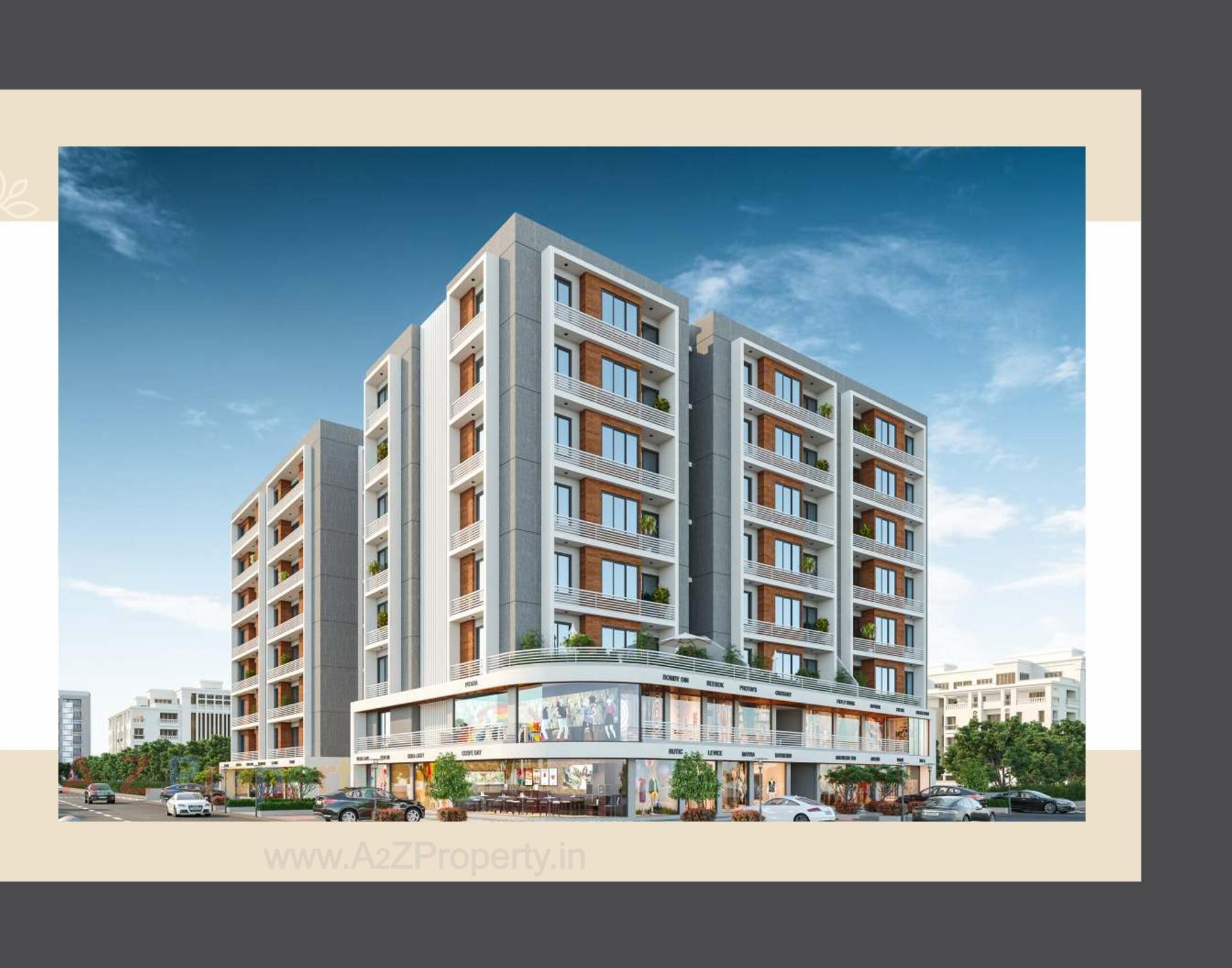 3D Elevation of real estate project Vraj Residency located at Jambuva, Vadodara, Gujarat