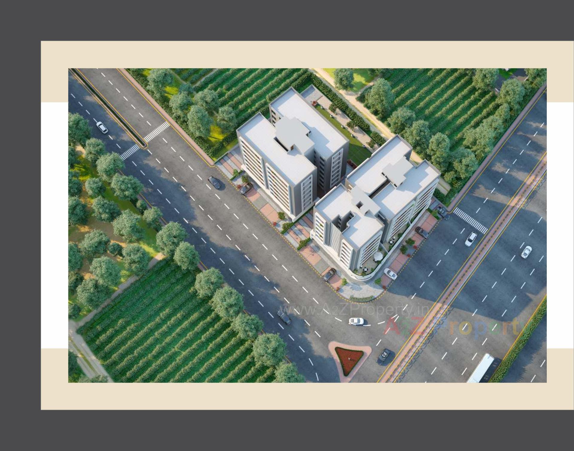 3D Elevation of real estate project Vraj Residency located at Jambuva, Vadodara, Gujarat