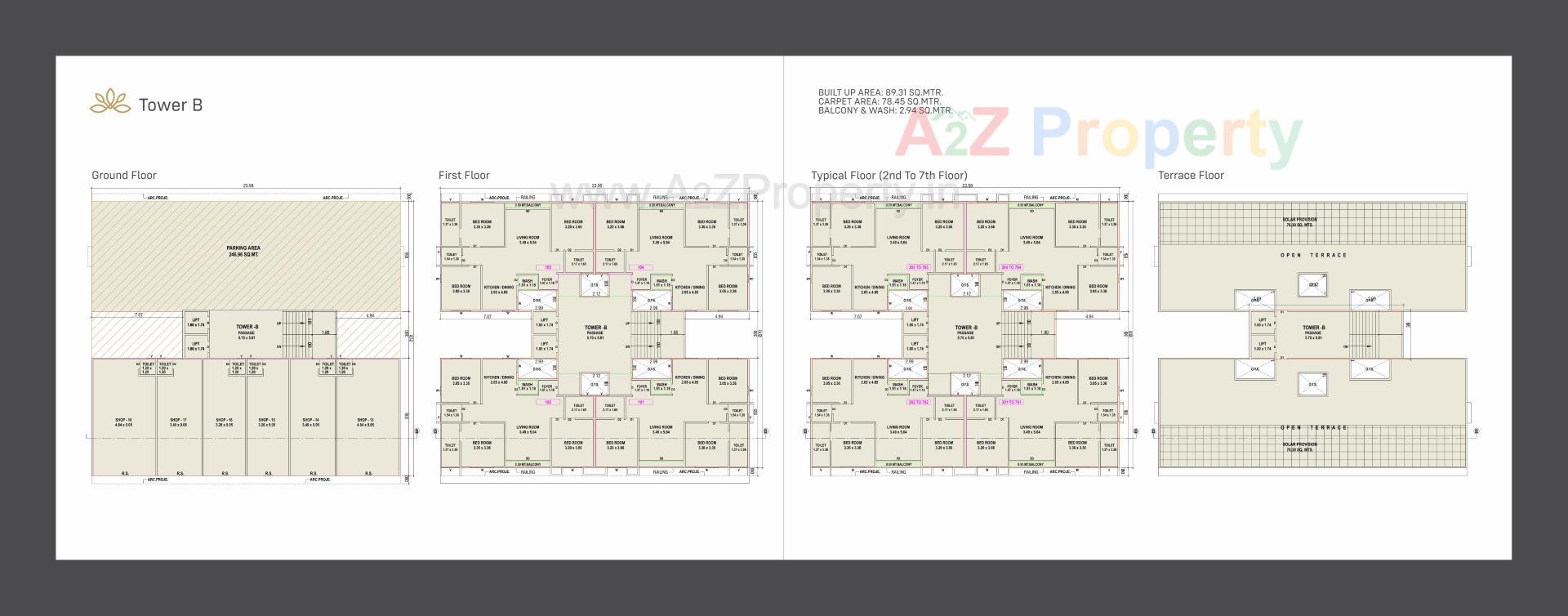 Layout of real estate project Vraj Residency located at Jambuva, Vadodara, Gujarat