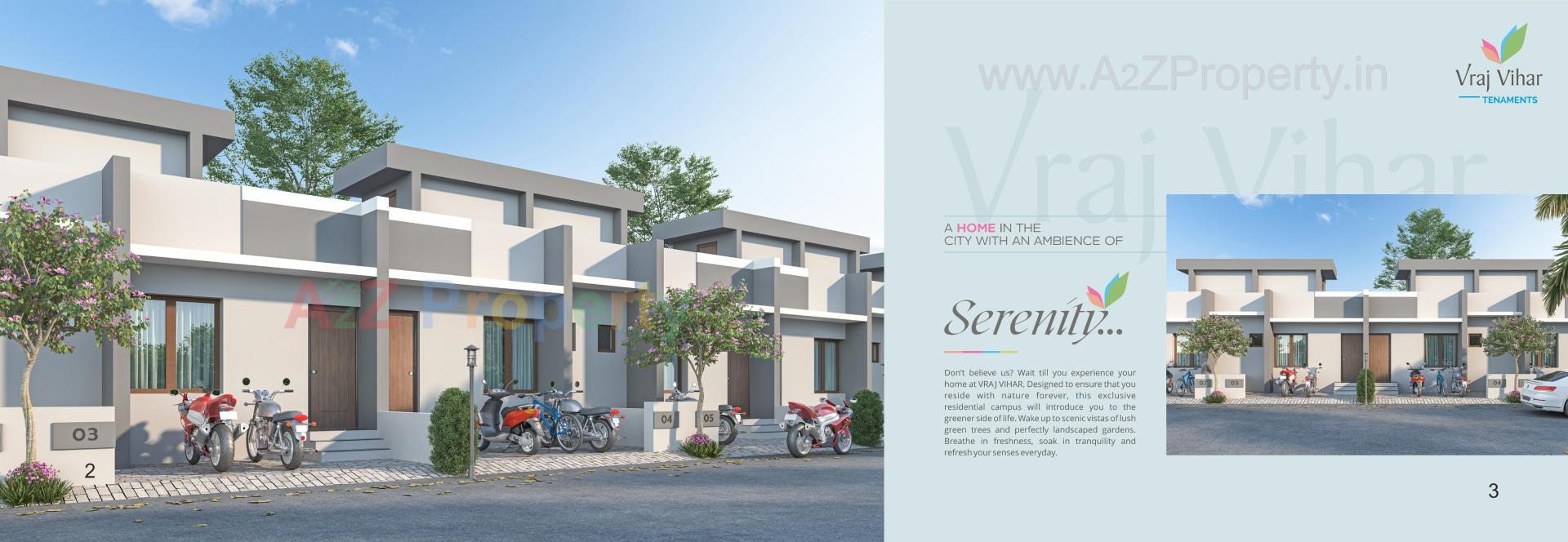 3D Elevation of real estate project Vraj Vihar Tenament located at Navapura, Vadodara, Gujarat