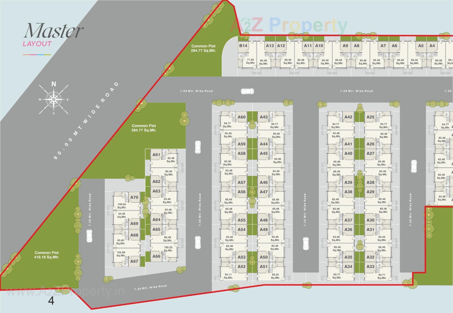 Layout of real estate project Vraj Vihar Tenament located at Navapura, Vadodara, Gujarat