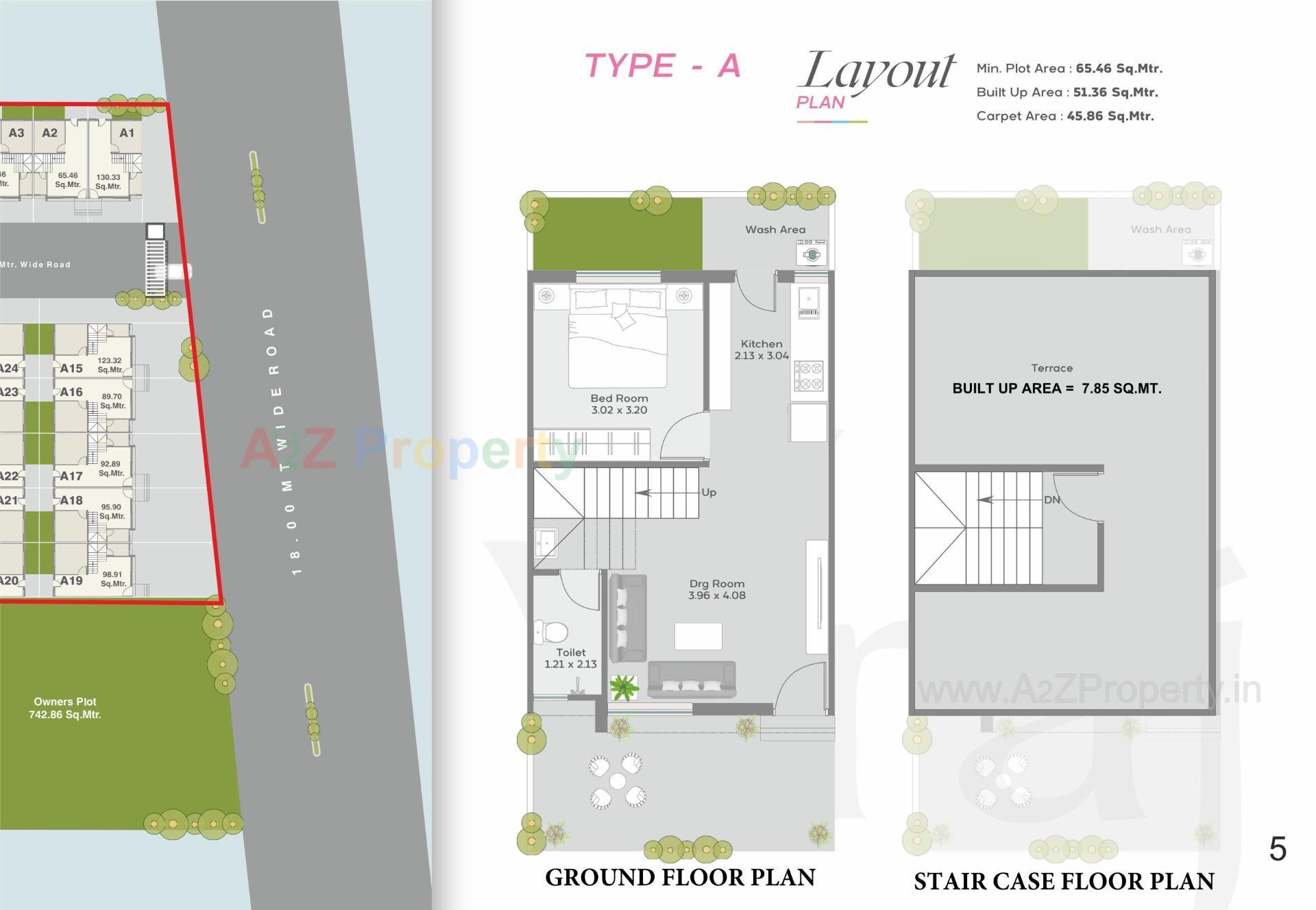 Layout of real estate project Vraj Vihar Tenament located at Navapura, Vadodara, Gujarat