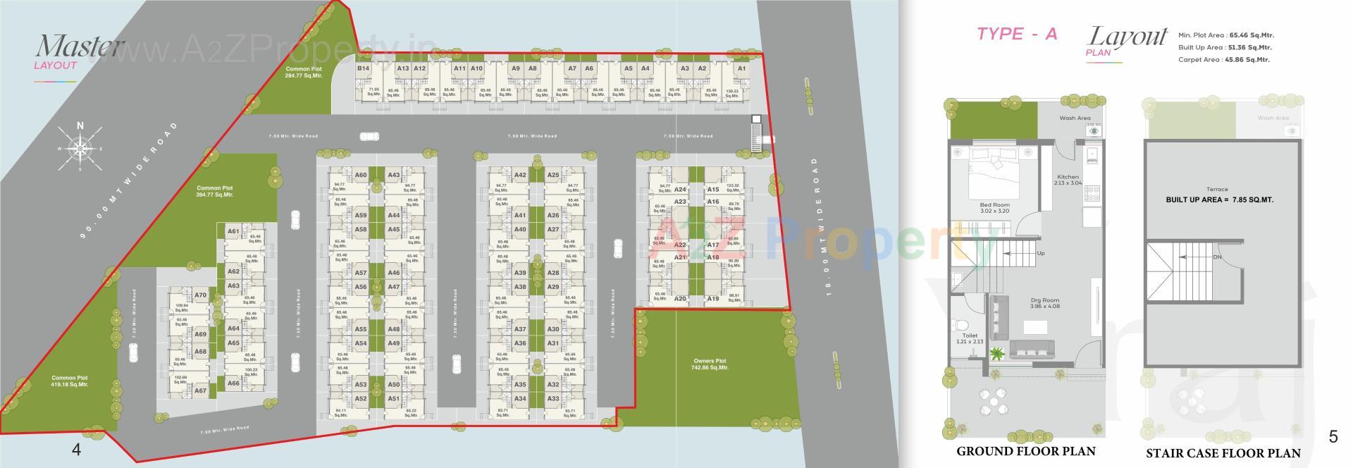 Layout of real estate project Vraj Vihar Tenament located at Navapura, Vadodara, Gujarat