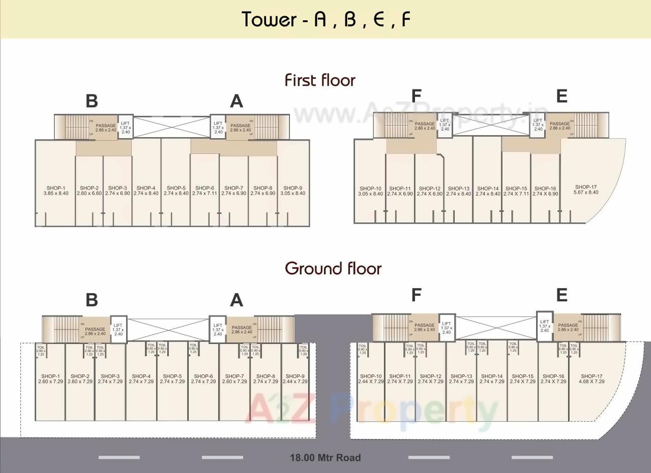 Layout of real estate project Vraj Vihar located at Bill, Vadodara, Gujarat