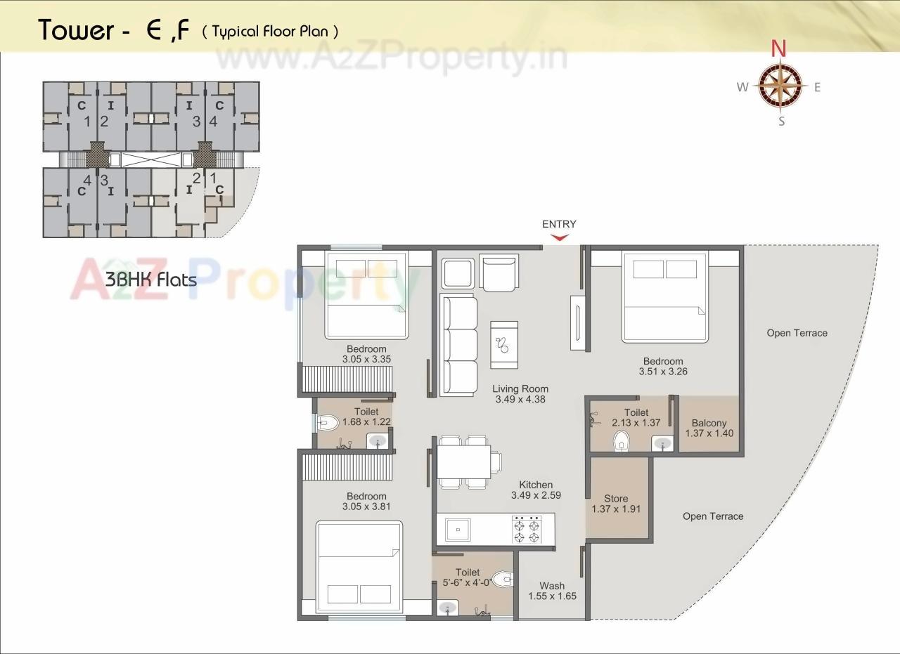Layout of real estate project Vraj Vihar located at Bill, Vadodara, Gujarat