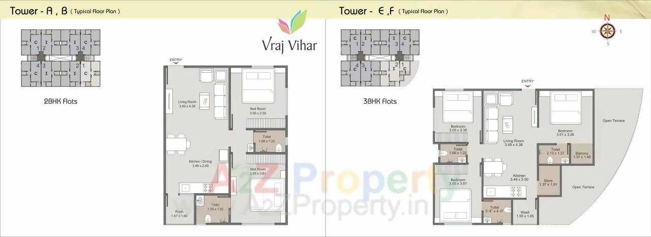 Layout of real estate project Vraj Vihar located at Bill, Vadodara, Gujarat
