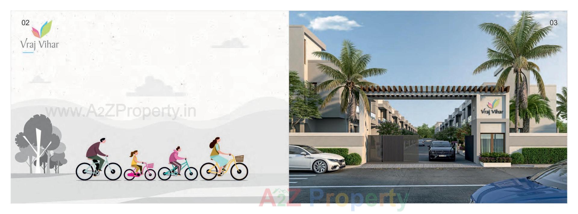 3D Elevation of real estate project Vraj Vihar located at Kapurai, Vadodara, Gujarat