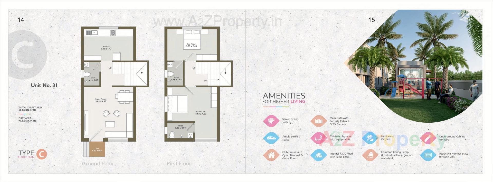 Layout of real estate project Vraj Vihar located at Kapurai, Vadodara, Gujarat