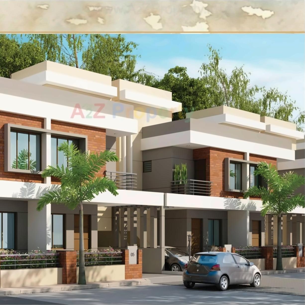3D Elevation of real estate project Vraj Villa located at Bapod, Vadodara, Gujarat