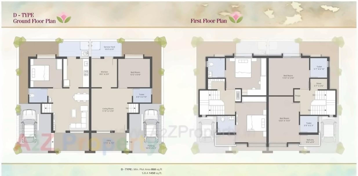 Layout of real estate project Vraj Villa located at Bapod, Vadodara, Gujarat