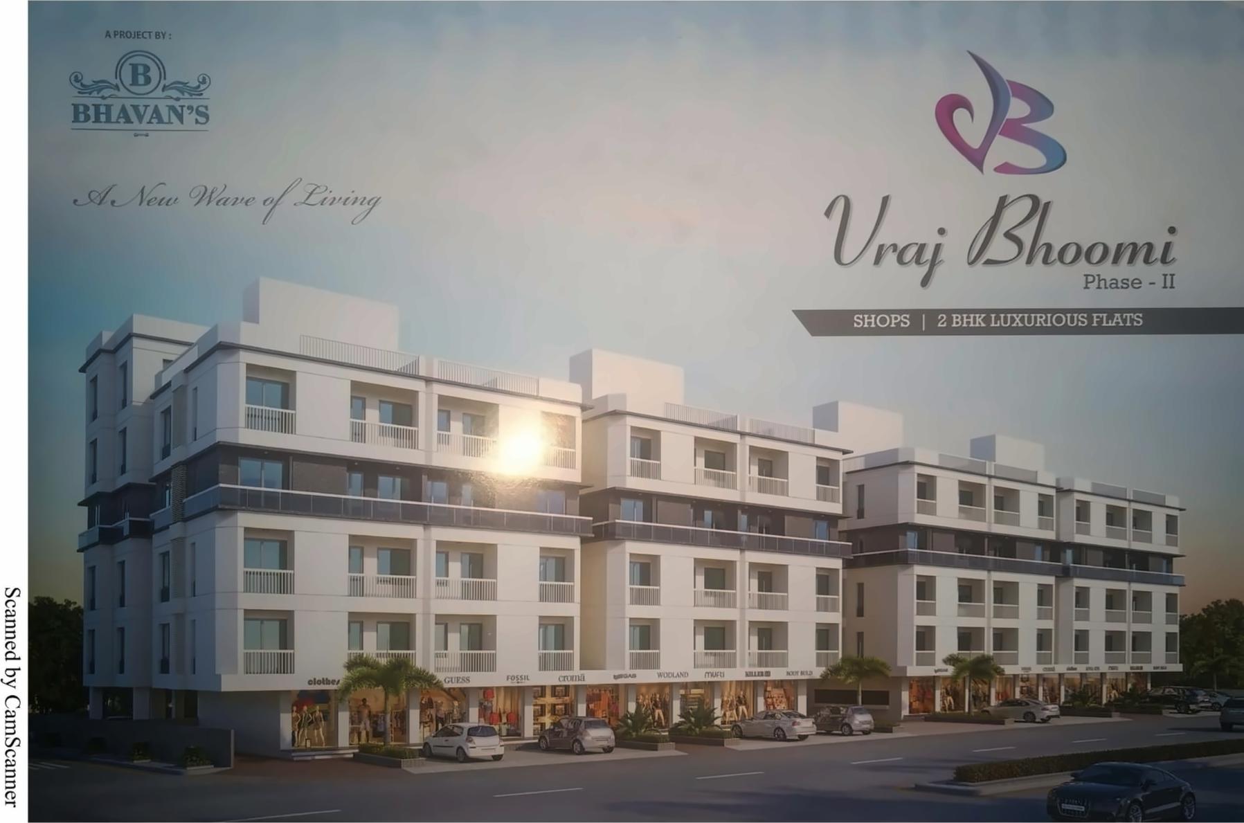 3D Elevation of real estate project Vrajbhoomi located at Bapod, Vadodara, Gujarat