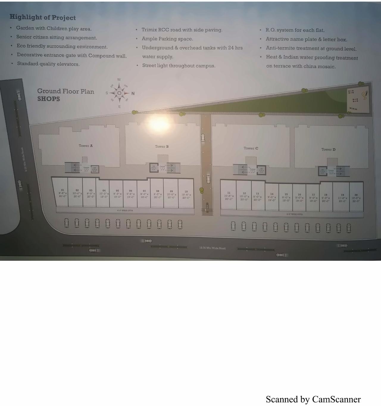 Layout of real estate project Vrajbhoomi located at Bapod, Vadodara, Gujarat