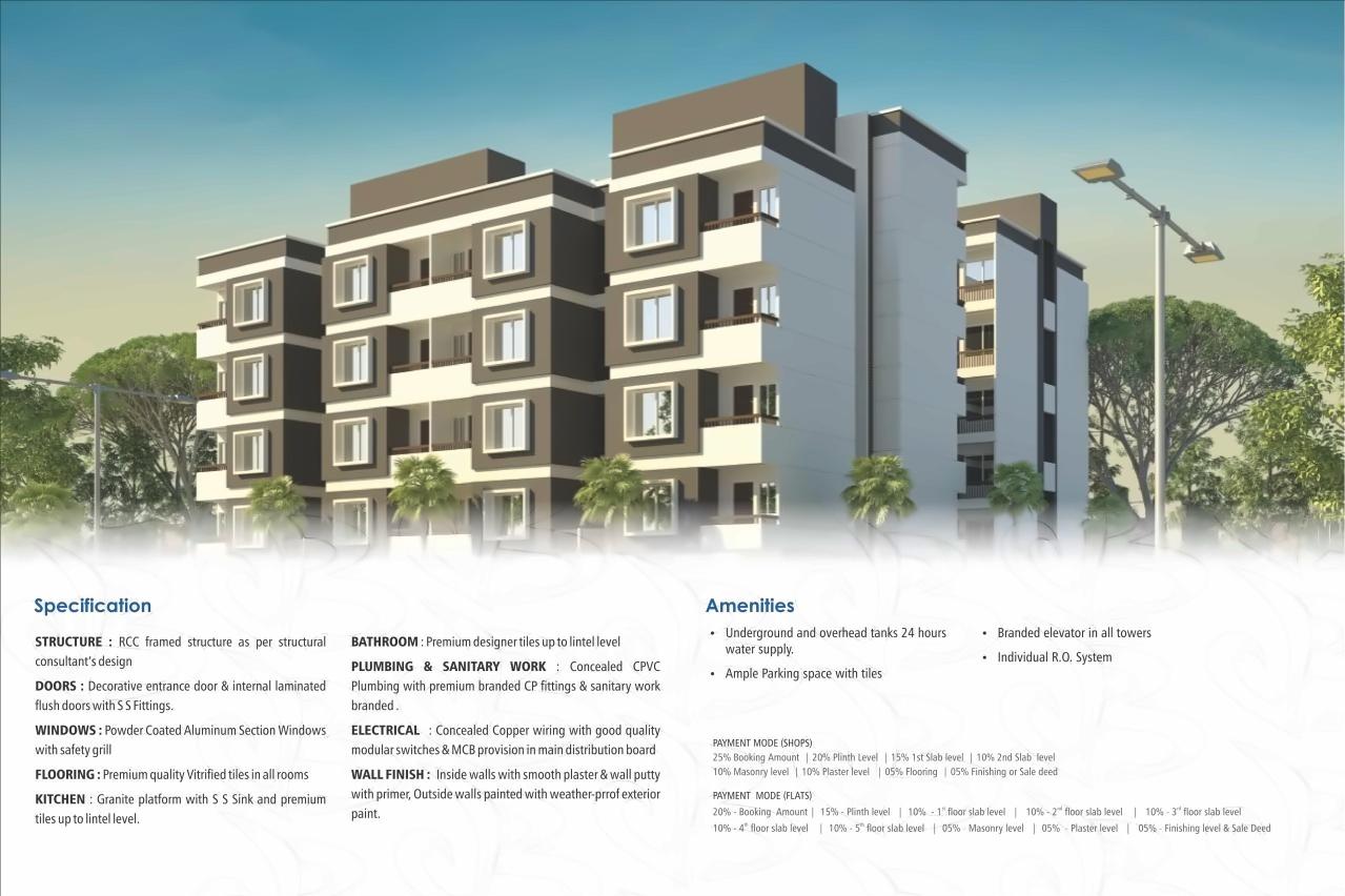 3D Elevation of real estate project Vrajbhoomi located at Bapod, Vadodara, Gujarat