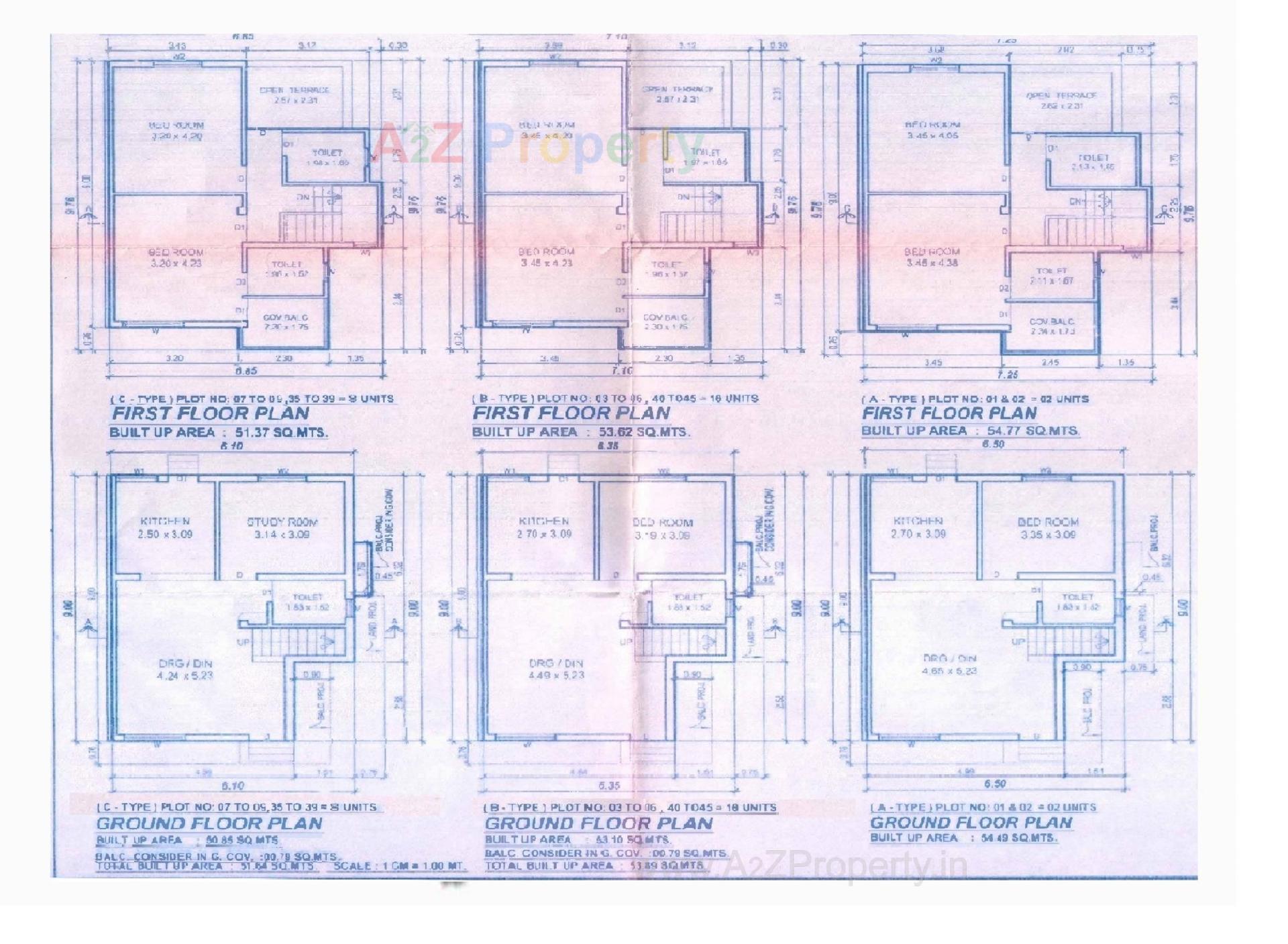 Layout of real estate project Vrajbhumi Bunglows located at Koyali, Vadodara, Gujarat
