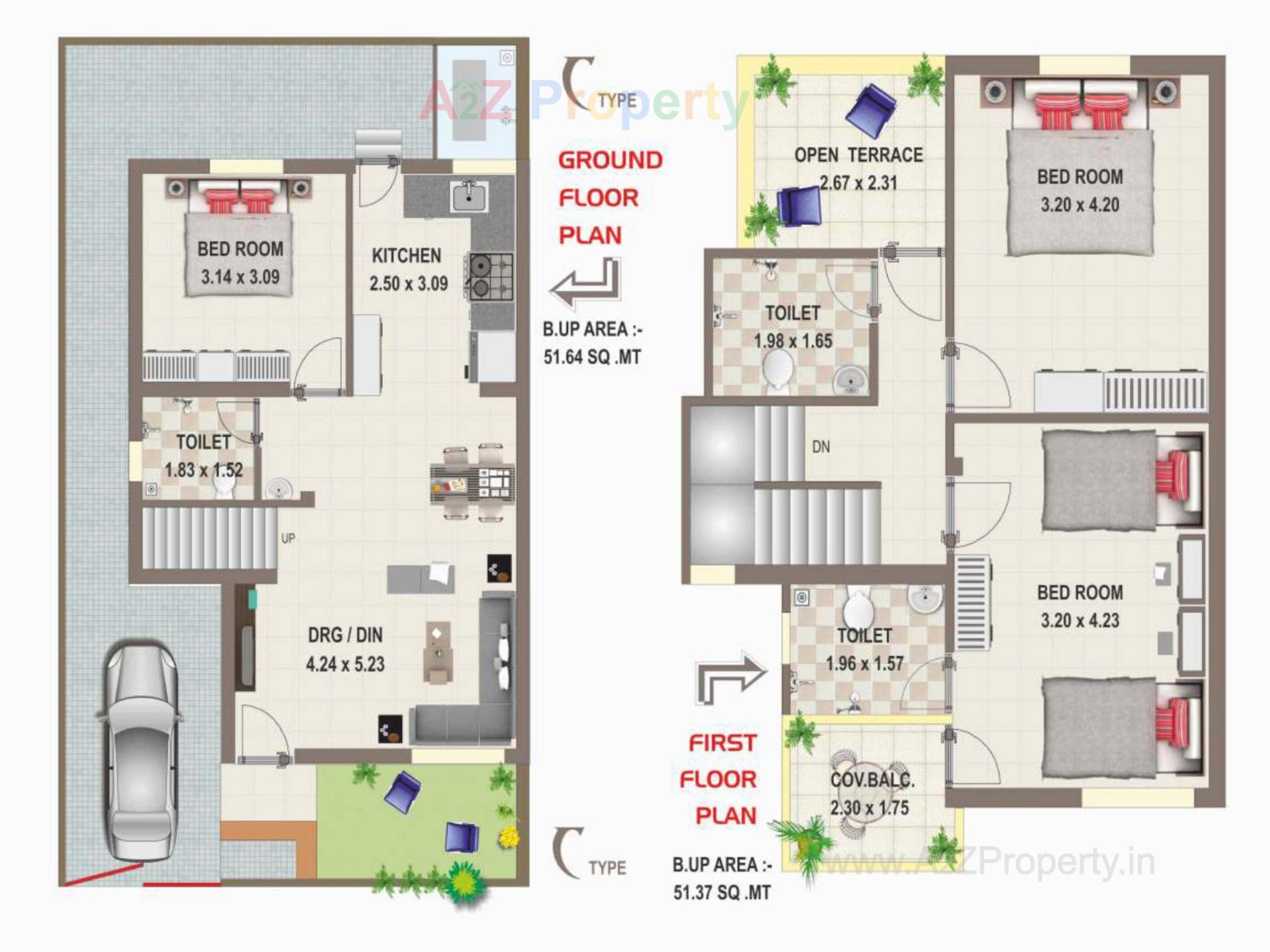 Layout of real estate project Vrajbhumi Bunglows located at Koyali, Vadodara, Gujarat