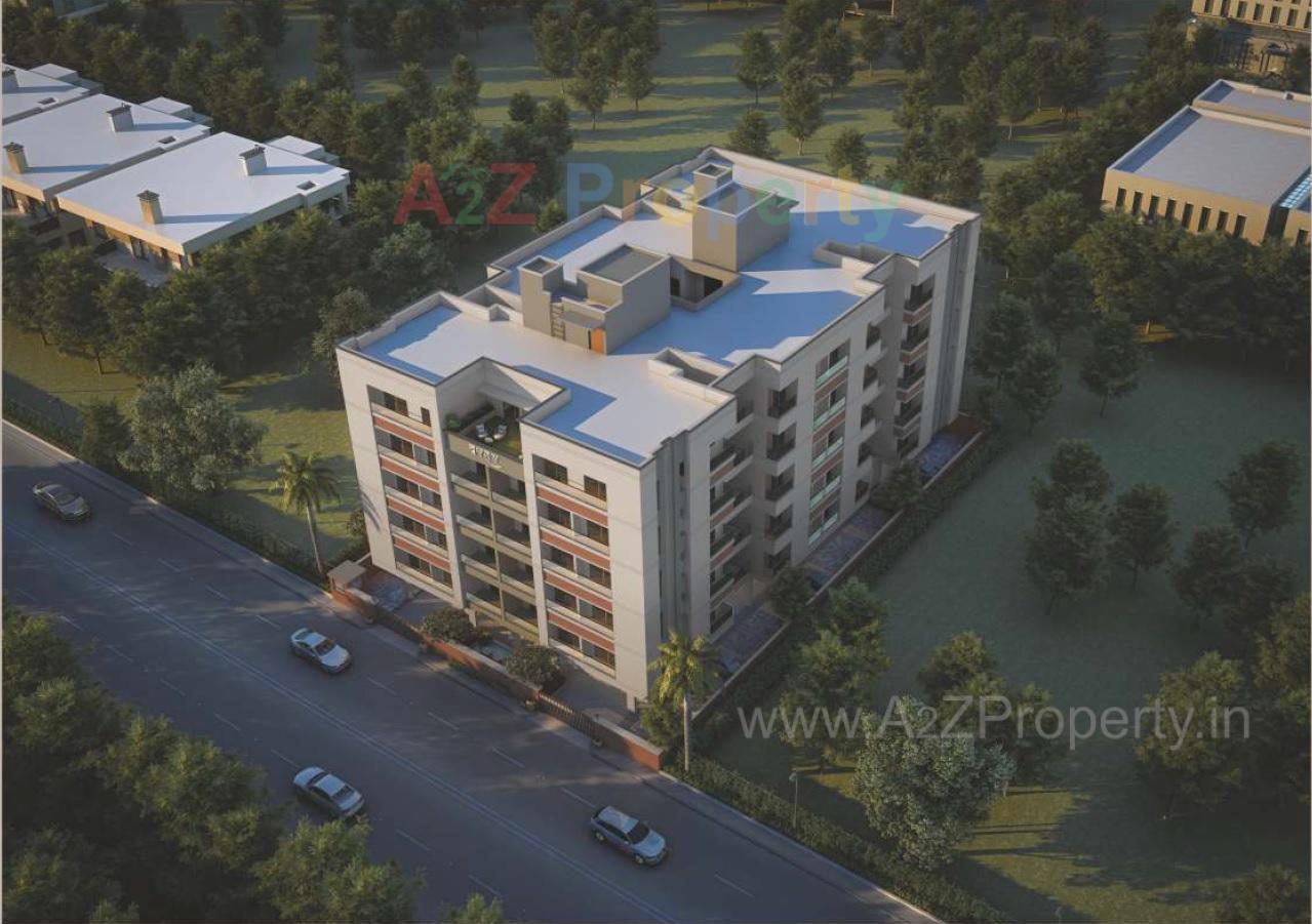 3D Elevation of real estate project Vrajraj Flats located at Manjalpur, Vadodara, Gujarat