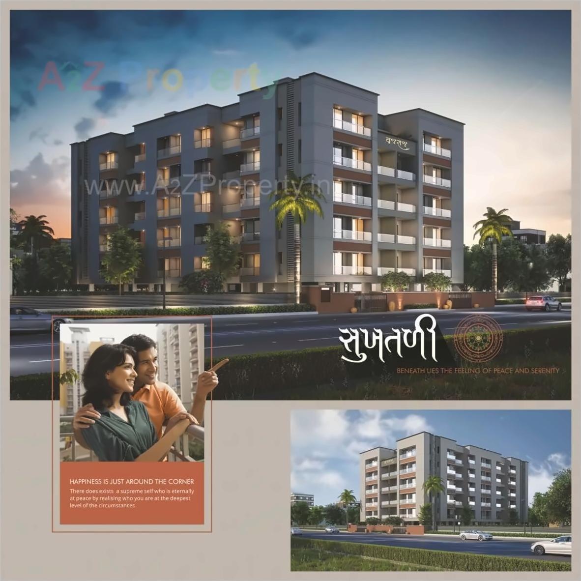 3D Elevation of real estate project Vrajraj Flats located at Manjalpur, Vadodara, Gujarat