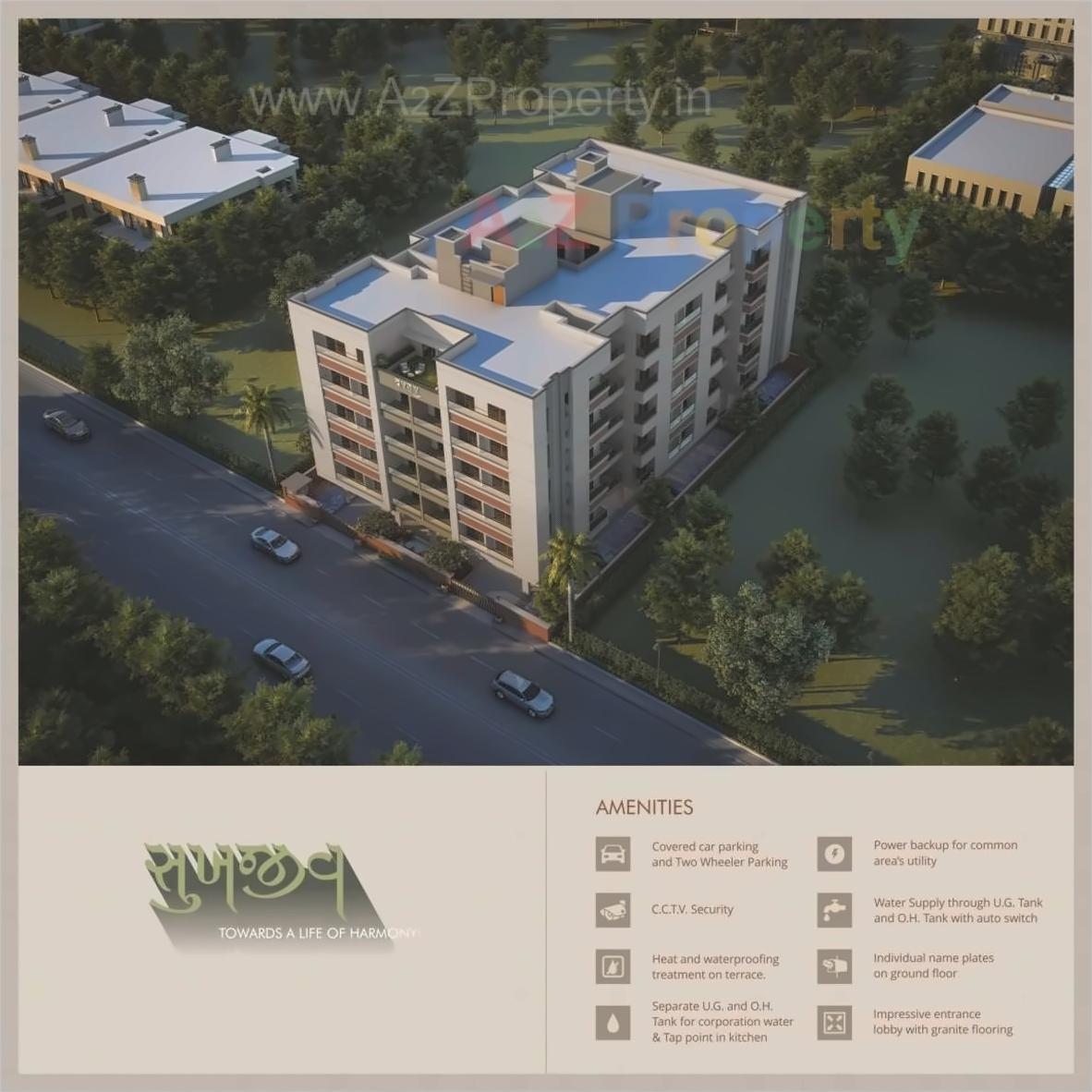 3D Elevation of real estate project Vrajraj Flats located at Manjalpur, Vadodara, Gujarat