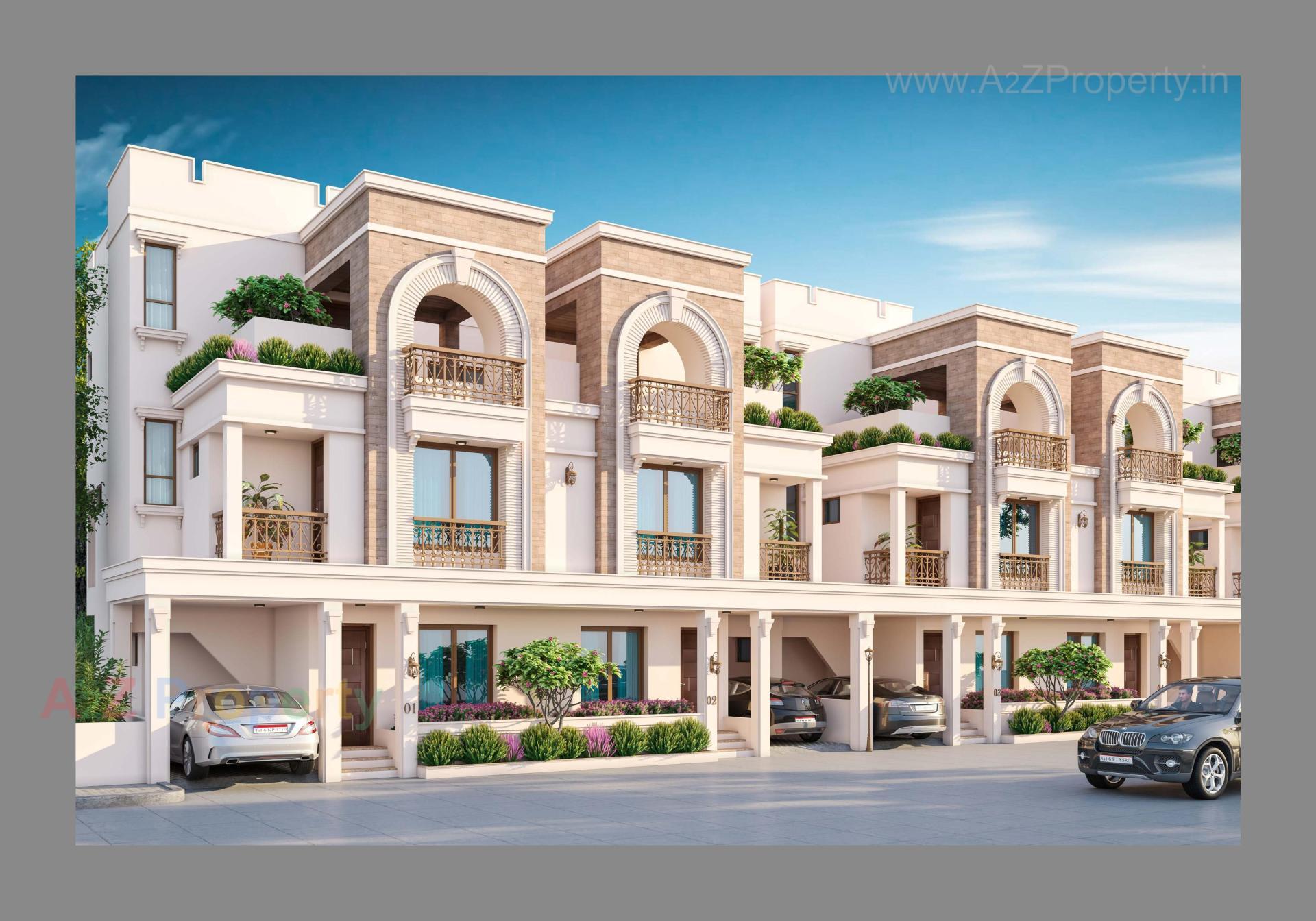 3D Elevation of real estate project Vrund Palace located at Gotri, Vadodara, Gujarat