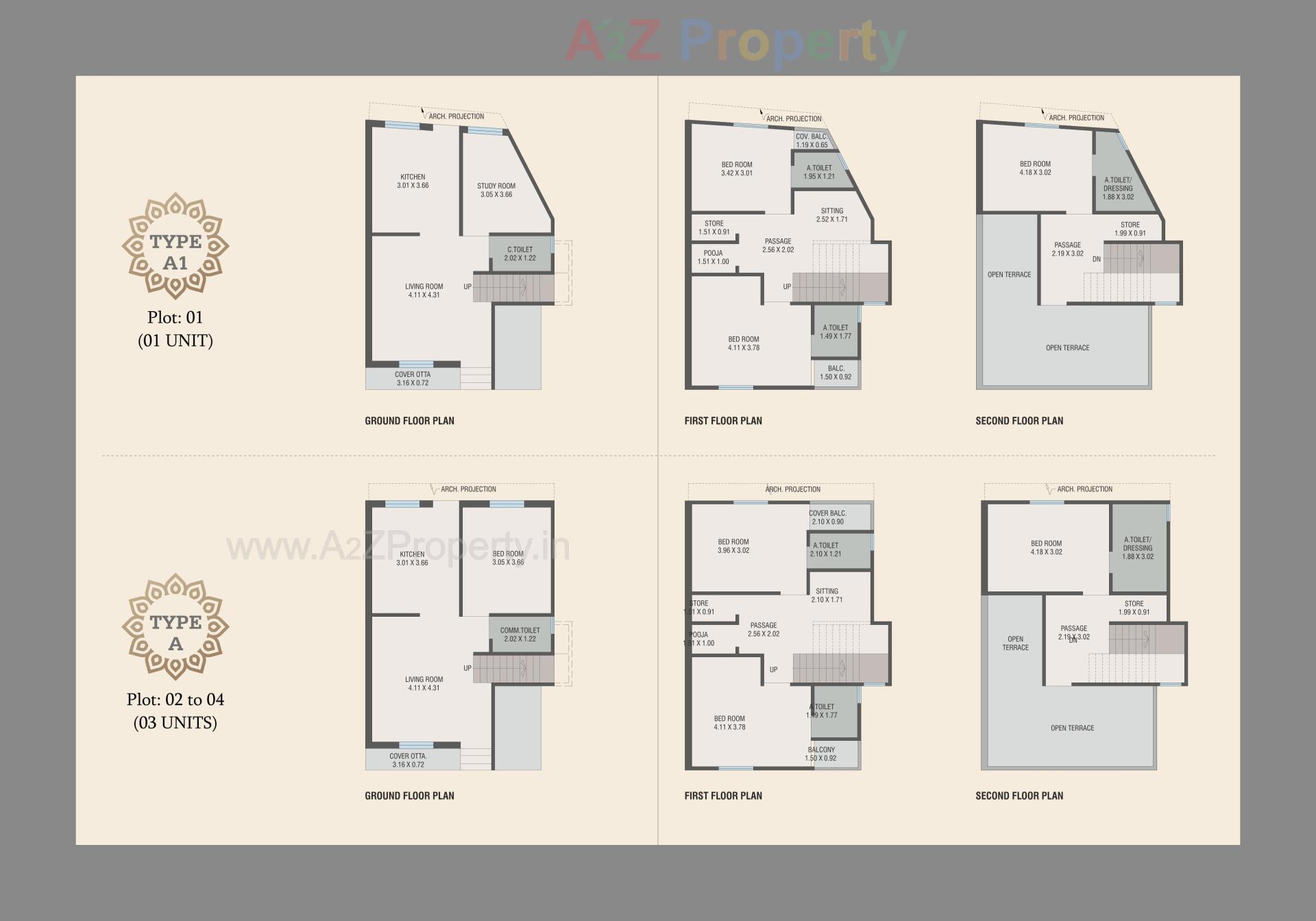 Layout of real estate project Vrund Palace located at Gotri, Vadodara, Gujarat