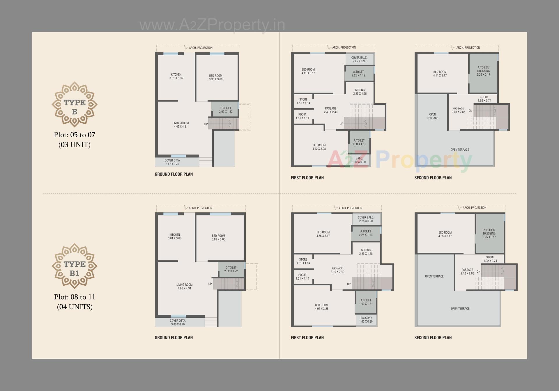 Layout of real estate project Vrund Palace located at Gotri, Vadodara, Gujarat