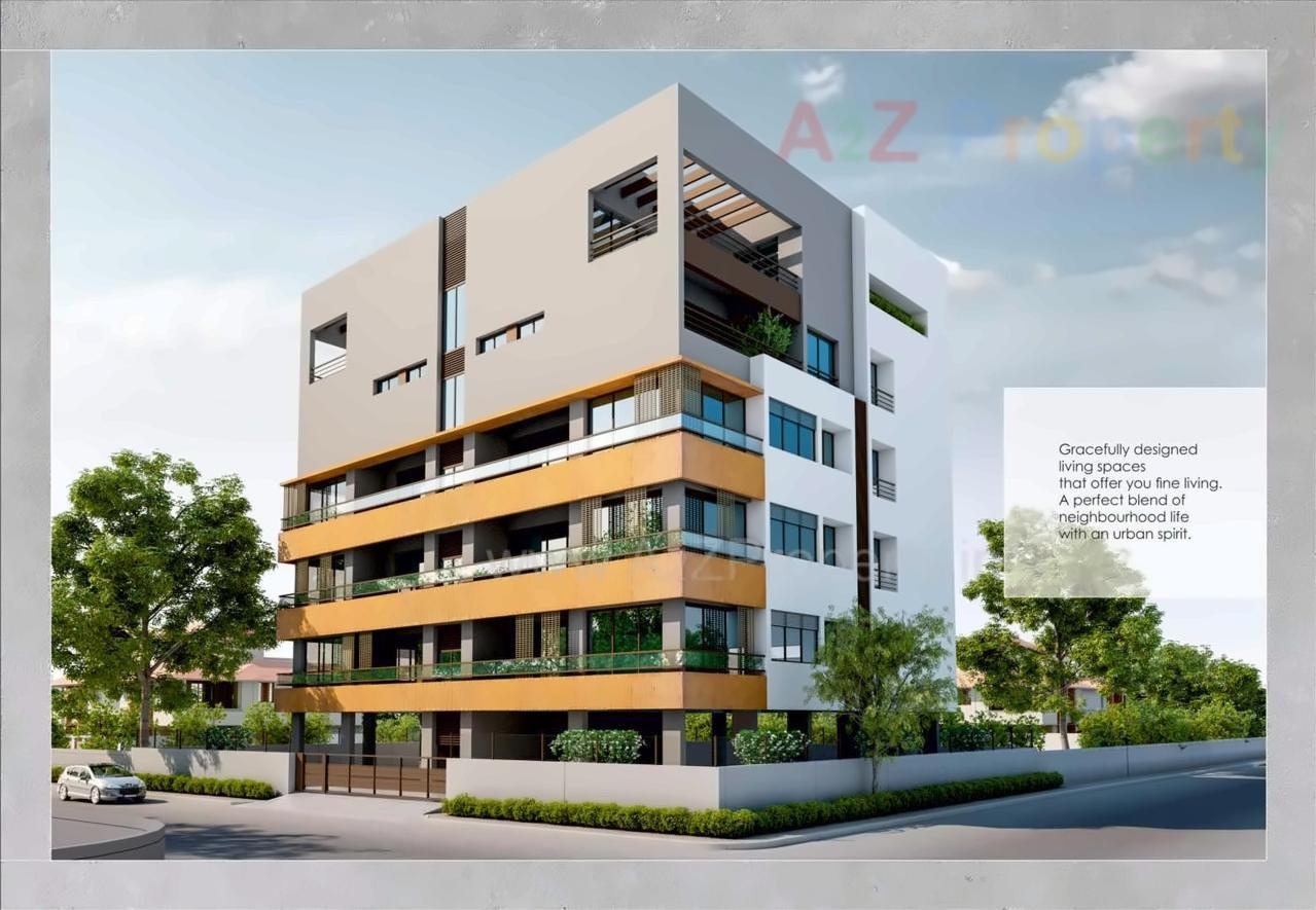 3D Elevation of real estate project Vrundavan Annexe located at Jetalpur, Vadodara, Gujarat