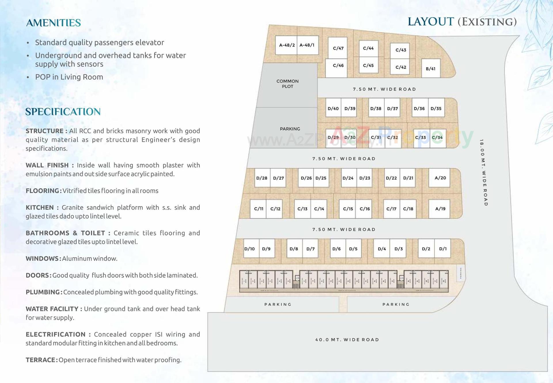 Layout of real estate project Vrundavan Park located at Bapod, Vadodara, Gujarat