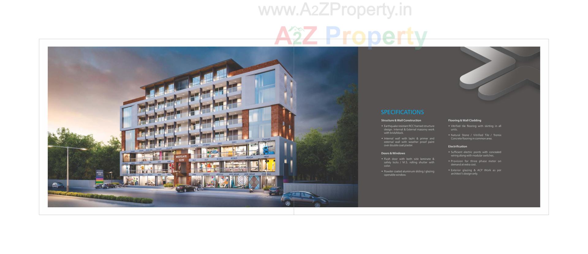 3D Elevation of real estate project Westgate Elite located at Undera, Vadodara, Gujarat