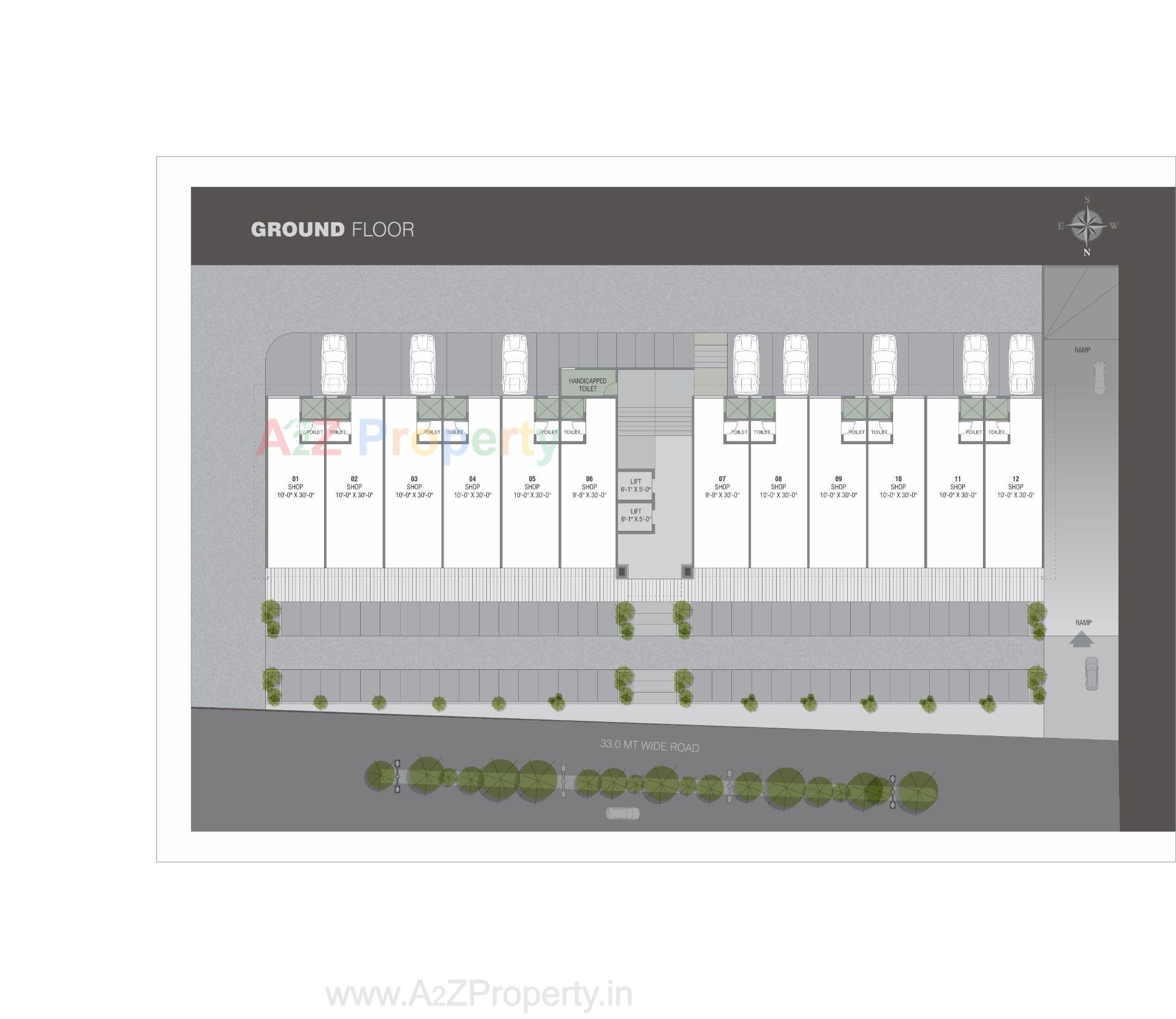 Layout of real estate project Westgate Elite located at Undera, Vadodara, Gujarat