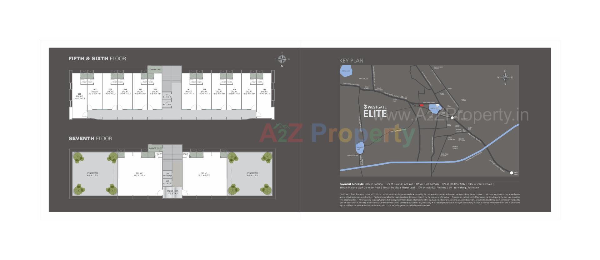 Layout of real estate project Westgate Elite located at Undera, Vadodara, Gujarat