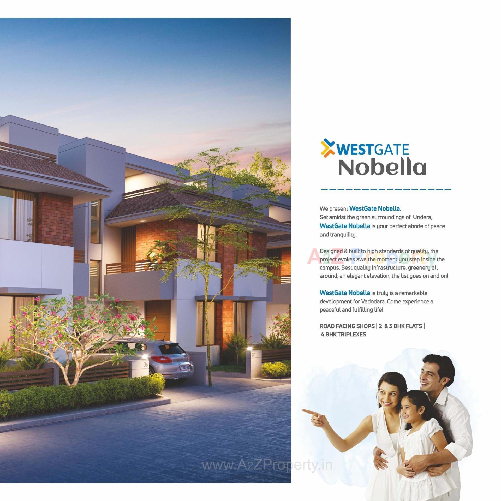3D Elevation of real estate project Westgate Nobella located at Undera, Vadodara, Gujarat