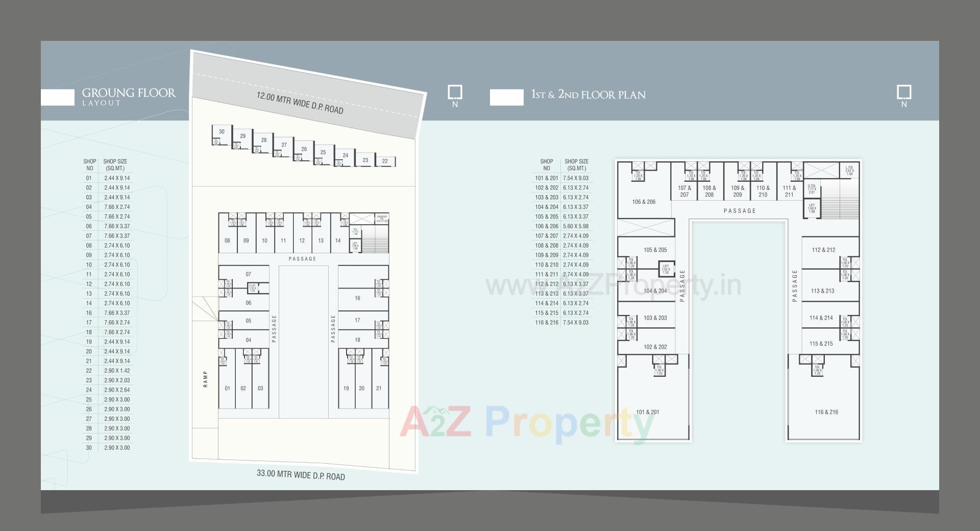 Layout of real estate project Westgate Signature located at Undera, Vadodara, Gujarat