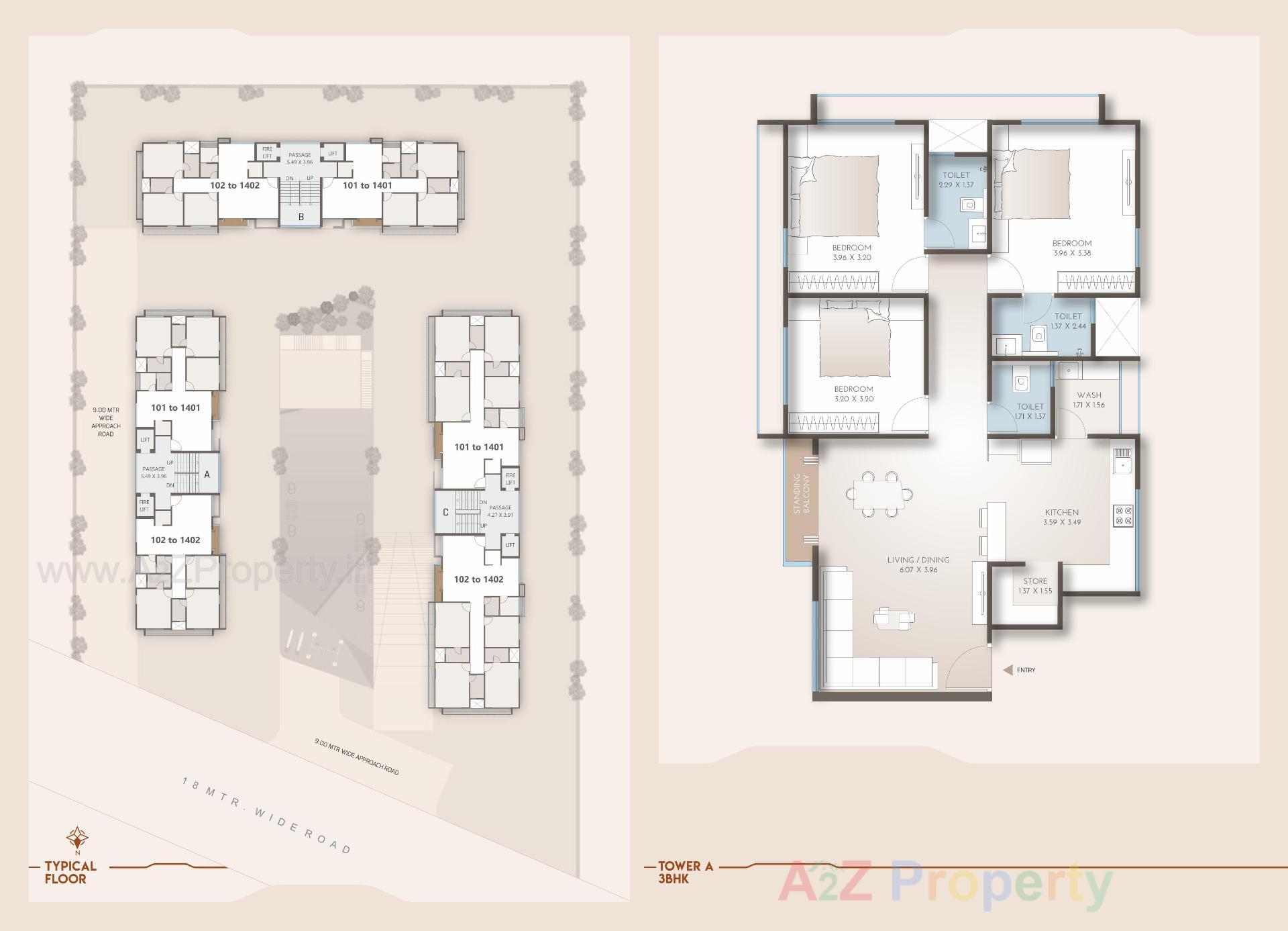 Layout of real estate project White Flag located at Sama, Vadodara, Gujarat