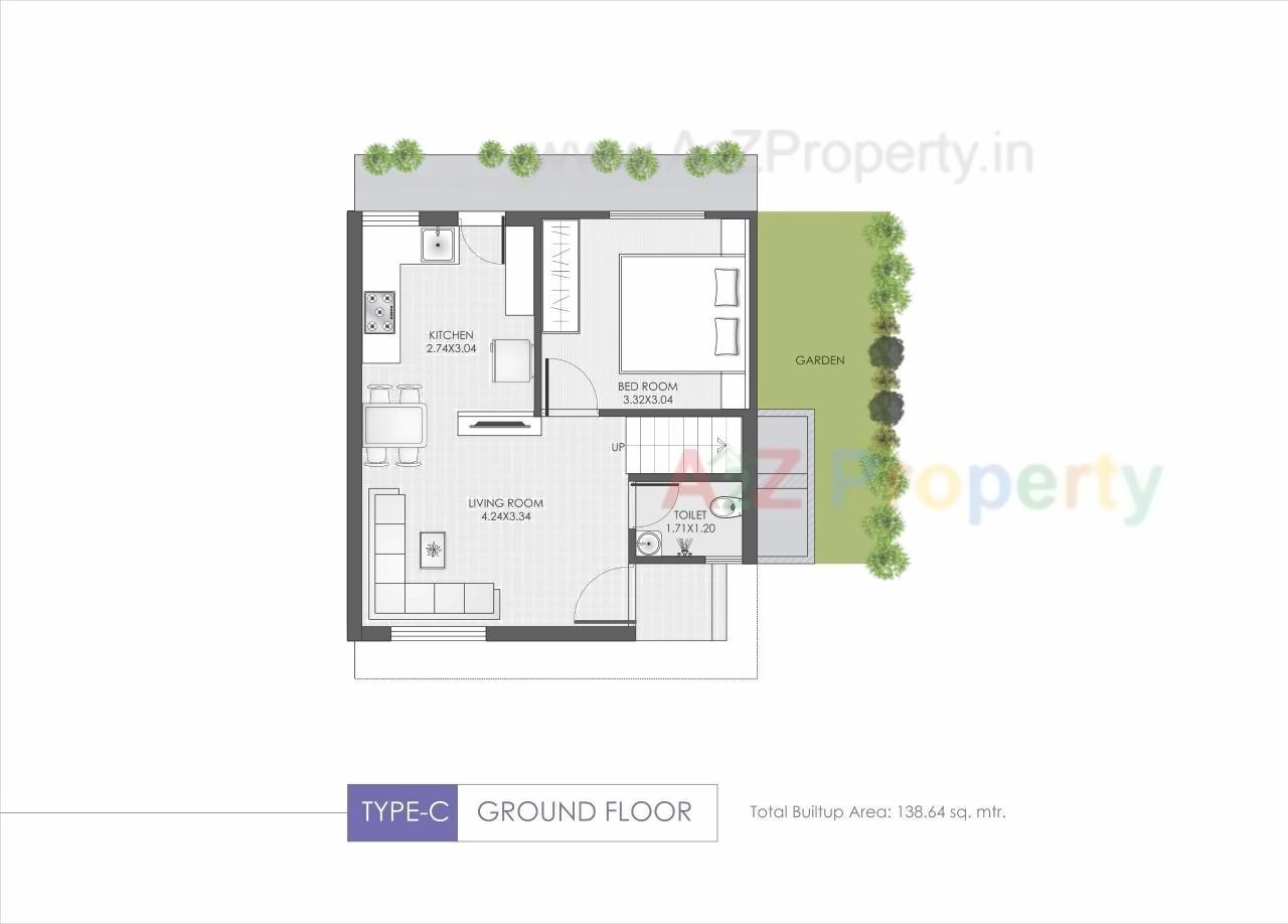 Layout of real estate project Wisteria located at Vadsar, Vadodara, Gujarat