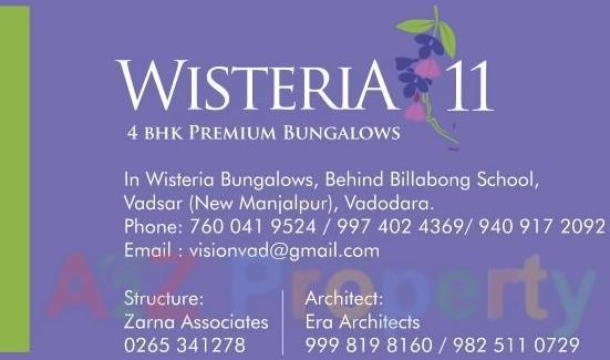  of real estate project Wisteria located at Vadsar, Vadodara, Gujarat