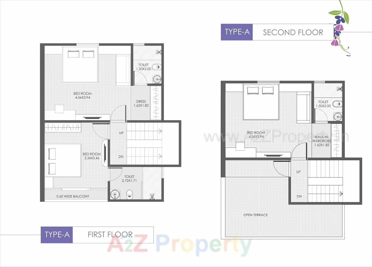 Layout of real estate project Wisteria located at Vadsar, Vadodara, Gujarat